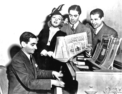 With Irving Berlin at the piano