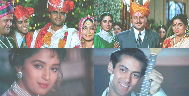 Alok Nath, Salman Khan, Mohnish Behl, Renuka Shahane, Madhuri Dixit, Anupam Kher & Reema