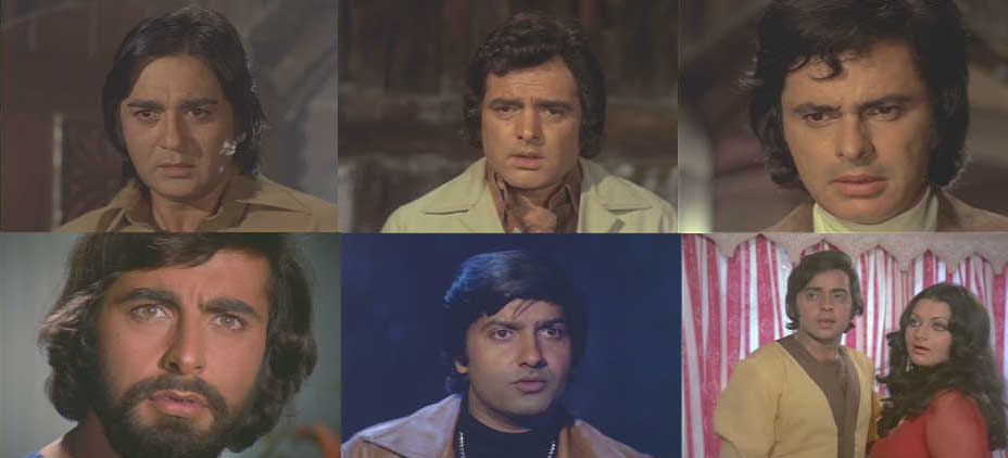 Sunil Dutt, Feroz Khan, Sanjay Khan, Yogita Bali, Vinod Mehra, Anil Dhawan, Kabir Bedi